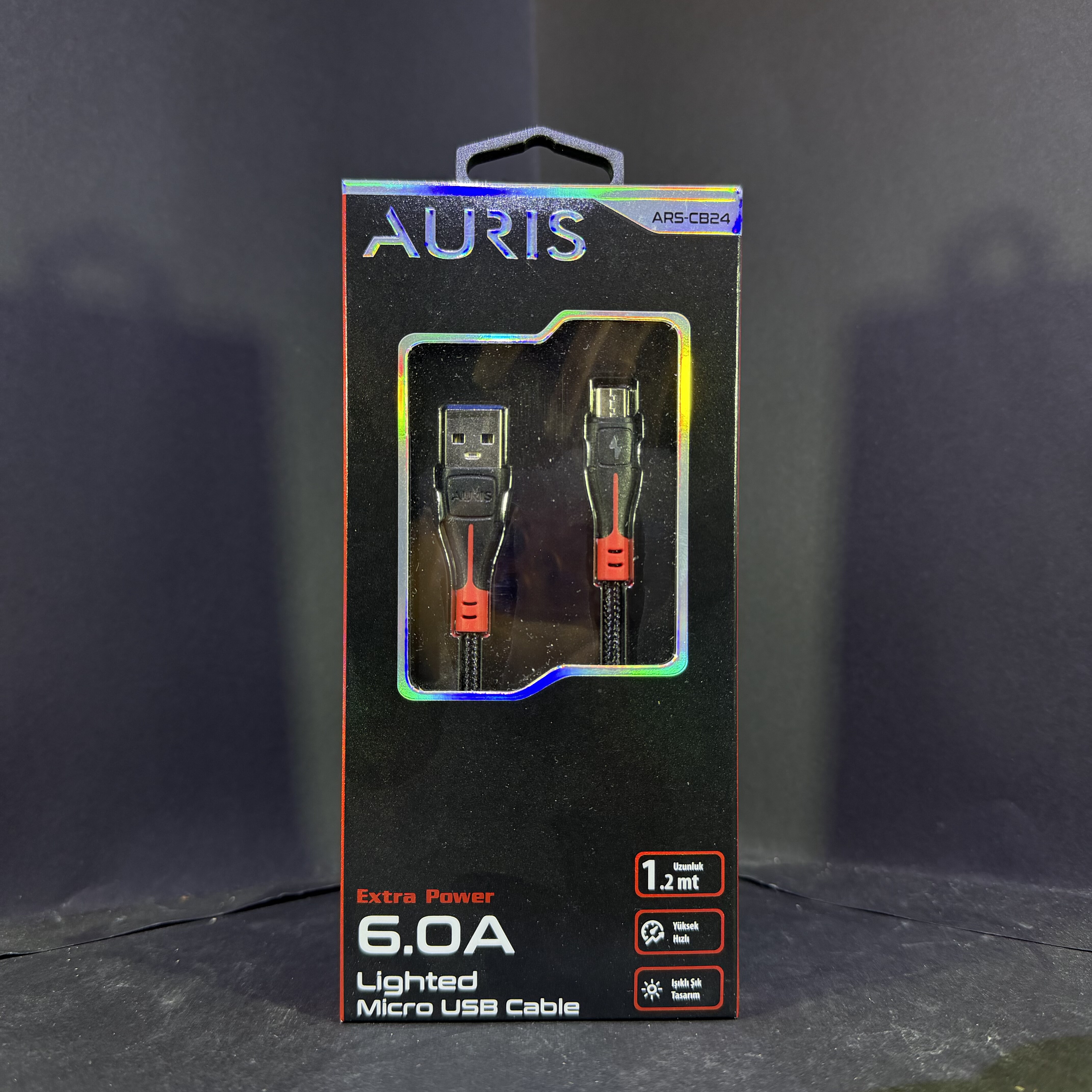 AURİS ARS-CB24 6.0A MİCRO USB HASIR KABLO