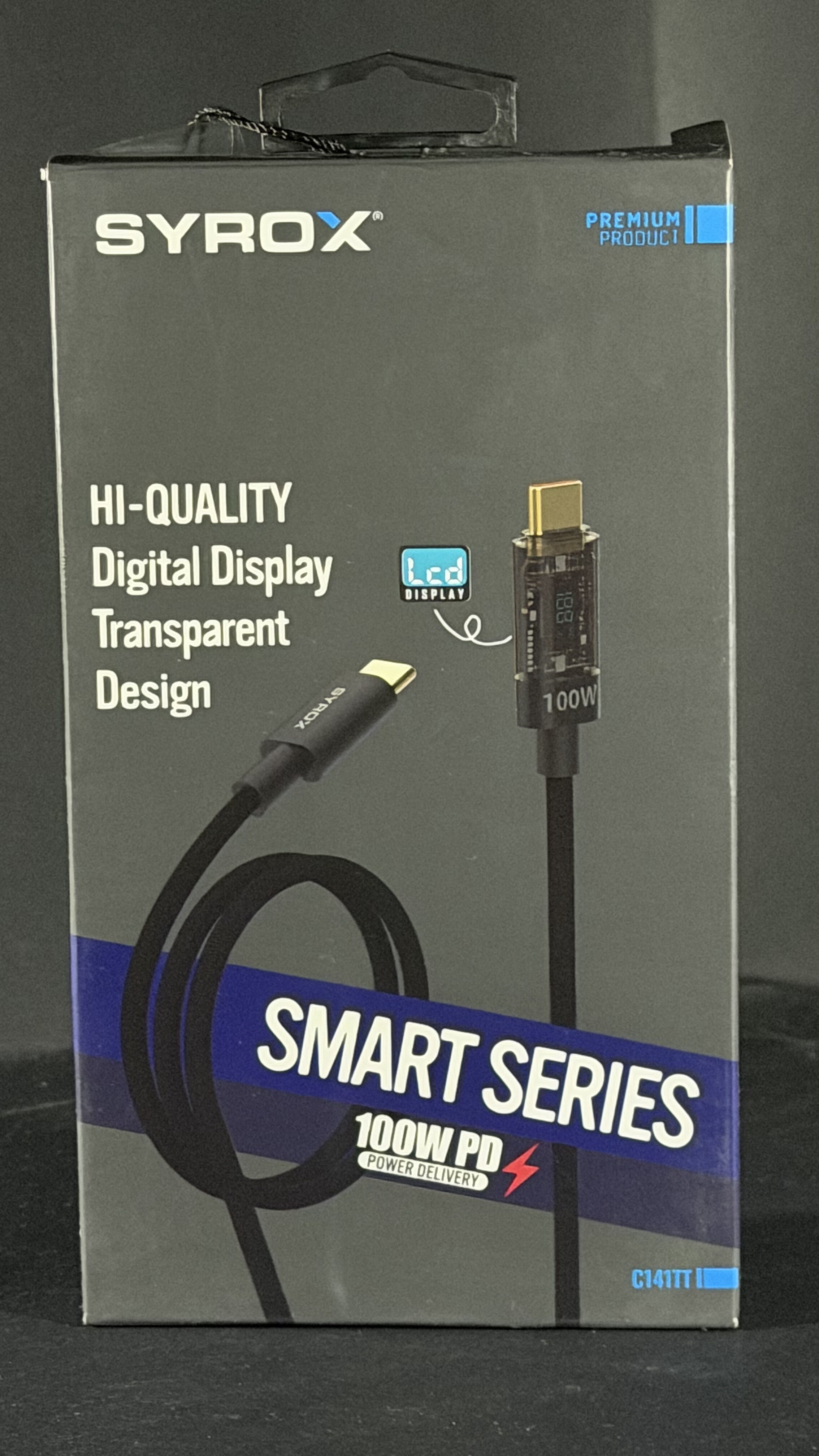 SYROX C141TT 100W EKRANLI TYPE-C TYPE-C HASIR ŞARJ KABLOSU